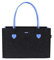 RAIKOU KULT Filz Tasche Shopper; in neuem Design; Filzkorb Einkaufstasche Henkeltasche Zeitungskorb Stabile Kaminholztasche Spielzeugtasche oder Picknick-Korb Strand(44 * 18 * 31cm, Blau/Anthrazit)