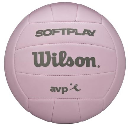 Wilson Ballon de Volleyball Super Soft Play, Cuir synthétique, Ballon de Volley d'extérieur et d'intérieur, Beachvolleyball, Rose