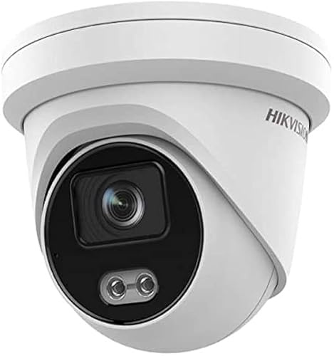 Hikvision 4MP ColorVu WDR Turret caméra reseau avec objectif fixe. lumiere visible IP67. 2.8 mm.