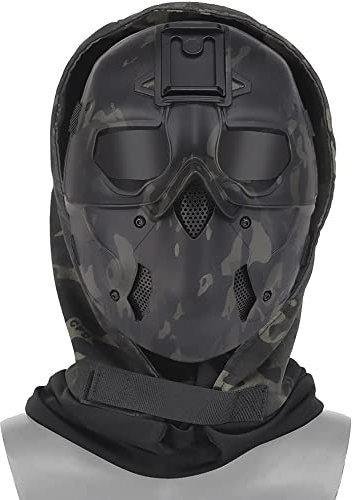 Taktische Airsoft-Maske kommt mit Kopfbedeckung Anzug Nachtsichtgeräte Cosplay Multifunktions-Schutzausrüstung