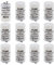 SRunDe 12 Piezas Lighting Starter LED Lámparas de Neón Starters 0-40W 85-265V para Tubos Fluorescentes T8 T5
