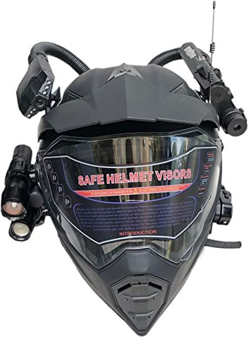 Casque De Moto avec Face Rabattable Modulaire Bluetooth Intégrée avec Laser, Enregistreur De Conduite, Lumière Stroboscopique, Certification Satellite Dot/ECE A,XXL(63-64)