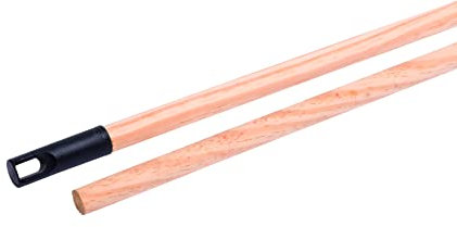 NESPOLI Manche à balai de chantier en bois - Type 3 - Long 1,30m Ø24 - Outil pour le Bâtiment