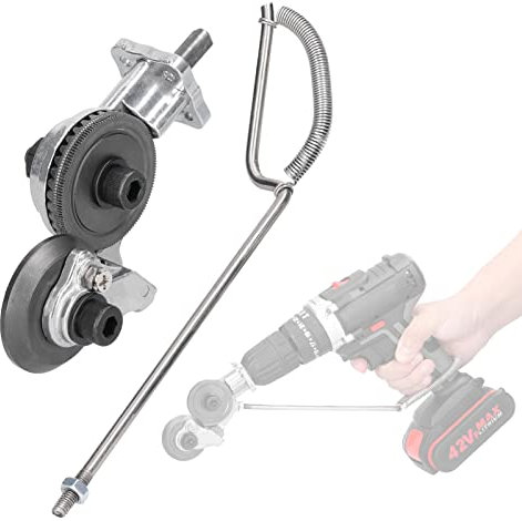 Metal Nibbler Drill Attachment, Geevorks Electric Drill Metal Plate Auxiliary Cutter 0.8mm Metal Iron Tin Plate Quick Cutting Tool Labor-Saving Electric Drill Cutter Accessory Retrofit Shears