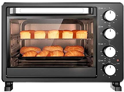 Horno Horno de microondas en Silver Tact Horno Individual eléctrico Incorporado - Horno halógeno de convección Premium de Acero Inoxidable Ideal para Asar, Hornear