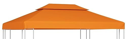 BULANED Pavillon-Ersatzdach, Pavillon Ersatzdach, Faltpavillon Dach, Gartenpavillon Dach, Ersatzdächer Für Pavillons, 310 g/m² Orange 3x4 m
