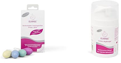 ELANEE Beckenboden-Trainingshilfen Phase I aktiv zur Stärkung der Beckenbodenmuskulatur & Intim-Hydrogel, auf Wasserbasis, mit pflegendem Panthenol, medizinisches Gleitgel, 50 ml (707-00)
