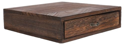 Operitacx Organizer Da Scrivania in Legno Massello 9.06X8.66X2.36 Pollici Cassetto Singolo Compatto Per Gioielli E Accessori Casa Ufficio Studio