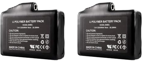 Batteria ricaricabile ai polimeri di litio da 2 pezzi, batterie da 2200 mAh 7,4 V per calzini riscaldati