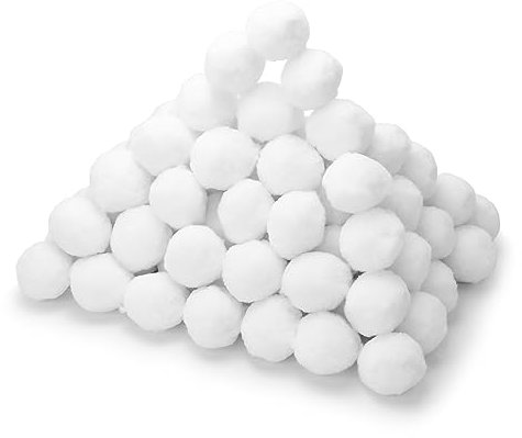 MidGard Filter Balls, Filtermaterial für Poolpumpe, Filterbälle für Sandfilteranlage, 500g, Weiß, Filterbälle ersetzen 18 kg Filtersand für sandfilteranlagen