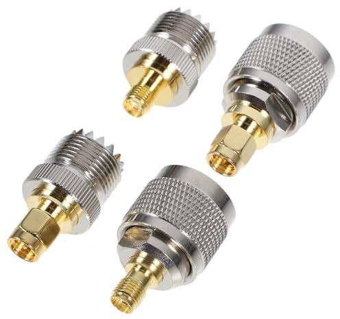 HOMSFOU 1set Adapter Coassiale Sma Uhf Da Connettori Per Antenna Alta Conduttività e Stabilità Del Segnale Compatibili Con Dispositivi Wireless e Tv