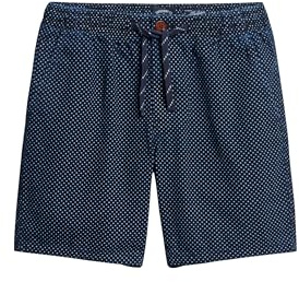 Superdry Herren Indigoblaue Bermudashorts mit Punkten Indigoblau Bandana Punkte L
