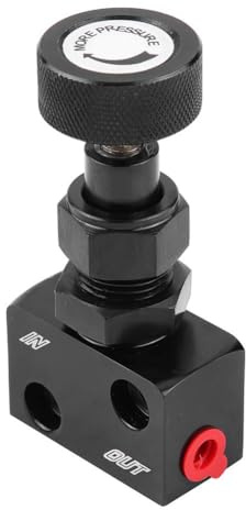 Unifizz Universal Brake Proportioning Valve for Motorsport Racing Car Pressure Regulator 150PSI - 1200PSI Pressure Range Adjustable Aluminum Screw Type