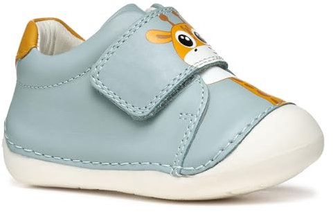 Geox Baby-Jungen B TUTIM C Sneaker, Sage/Ochreyellow, 19 EU