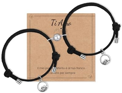 VGWON Regalo San Valentín Hombre/Mujer, Pulseras Magnéticas para Parejas