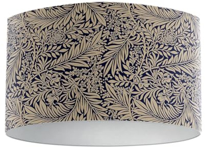 Harrison Cropper William Morris Larkspur Lampshade (Navy Blue, 20cm Diameter Ceiling Pendant)