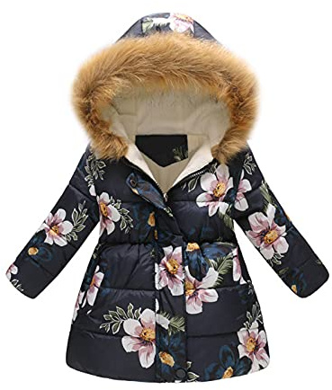Cappotti per Bambini Giubbotto Invernale per Bambini Capispalla per Bambini con Cappuccio Capispalla Caldi Antivento Cappotto e Giacca per Ragazze Spesse Mantellina Pioggia 4 Anni