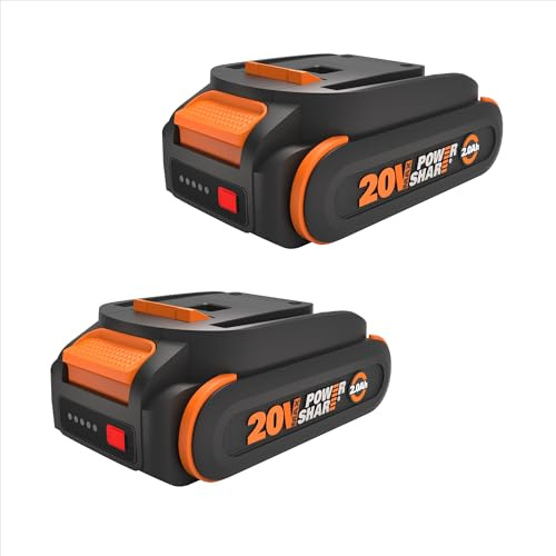 WORX 20V 2.0Ah Lithium-ion Battery 2 pcs, WA3669.J2