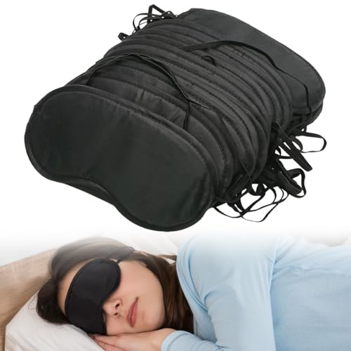 20 Schlafmasken, Superweiche Augenmaske Schlafmasken, Verdunkelungsaugenmasken zum Schlafen, verstellbare Länge, geeignet für Männer, Frauen, Kinder