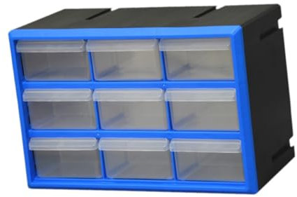 KESOTO Cassetta Portaoggetti per Cassetti con Scomparto per Garage, Contenitore per Piccoli Oggetti, 9 Cassetti