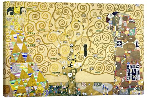 Posterlounge Entwurf für den Stoclet-Fries Leinwandbild von Gustav Klimt 100 x 70 cm Gold Wandbilder Wanddeko