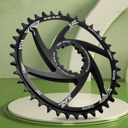 MTB Single Speed Kettenblatt, Direktmontage, 6 mm Offset, schwarz, erhältlich in 30 40 Zähnen (36T)