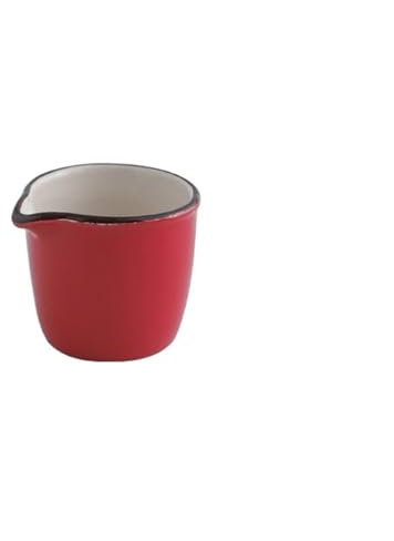 Sauce Boat Ceramic Spout Small Milk Jug with Handle Espresso Small Milk Cup Creative Seasoning Cup Steak Juice Bucket Ounce Cups Gravy Boat(Red)