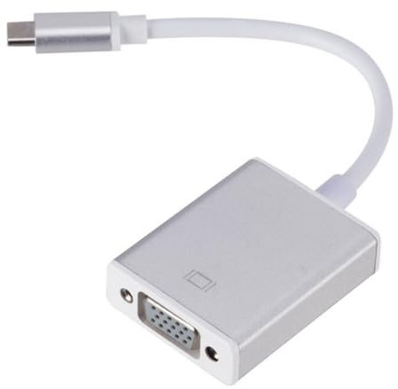 Illkjasfc USB Type C Female To VGA Female Adapter Cable Connection Wire Cord For Desktop Laptop Connection To VGA Displays Famale To Female Connector Cord