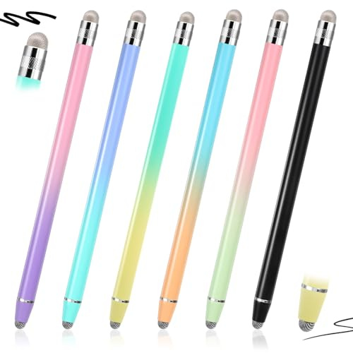 IANFAN 6 Stück Touchscreen Stift, 2-IN-1 Tablet Stift Stylus Touch Pen Universaler Stylus Eingabestift 2-in-1 Tablet Pen Stylusstift für Touchscreens Tablets