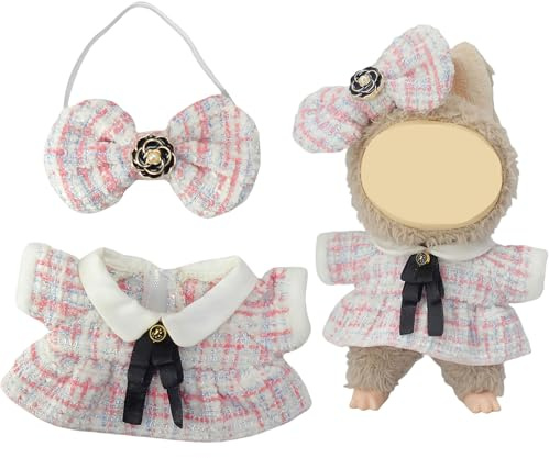GWAWG 2 Stück Puppen, Pullover, Zubehör für Puppen, Outfits für 17 cm große Puppen, Kleidung für 17 cm große Puppen, Stylisches Outfit, Plüschpuppen-Kleidung