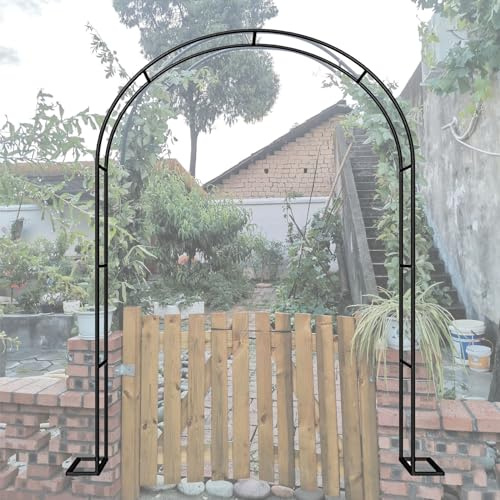 Grande arche de jardin en métal pour plantes grimpantes – 1,8 m à 3 m en tuyau de fer, tonnelle parfaite pour les mariages, treillis, jardin, terrasse, cour, entrées