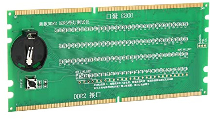 Jectse Computer-Speichertester, DDR2-DDR3-Mainboard-Tester mit LED für und Motherboards, PCB-Material, Leuchtdioden für kein Booten, Keine Display-Reparatur