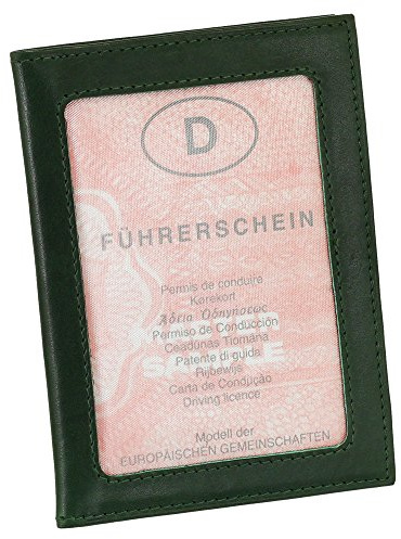 Branco Leder Ausweisetui Ausweishülle Kreditkartenetui Ausweismappe Kartenetui KFZ Mappe Etui Farbe Grün