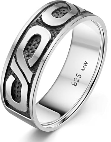 Materia Bandring Silber 925 Damen Herren Ring rhodiniert SR-131-59