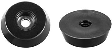 sourcing map Rubber Feet Buffers Pads D18x15xH5mm Buffer Feet Furniture Cutting Board Electronic Scale Leg Pads Anti-slip Black 12pcs