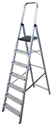 Escalera domestica de Aluminio Altipesa (Aluminio, 7 PELDAÑOS)