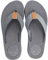 KuaiLu Mens Flip Flops Arch Support Comfortable Cushion Memory Foam Recovery Walking Waterproof Leather Thong Sandals Orthotic Plantar Fasciitis Summer Casual Beach Pool Slip on Slippers Grey 9