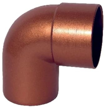 Dianhydro Bogen 90° x 80 mm antikes Kupfer für Fallrohr, Mehrfarbig, Standard