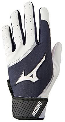 Mizuno MVP Adult Baseball Batting Gloves | Pair | Adult, Youth, and TBall | Nonslip Palm | FlexMesh Back | QuikAdjust Wrist Tab