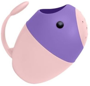 Haarwaschbecher,Kinder Baby Shampoo Cup Spülbecher Wasserfall Bad Rinser Becher Bad Duschbecher Shampoo Rinser Krug Flusher Cup Schutz Augenspülbecher für Kinder und Ältere, Pink