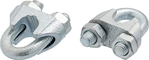 10mm Heavy Duty Wire Rope Clips Clamps Slings U Bolt Clamp Grips DIN741 (Pack of 4) H09D/2