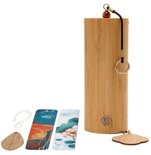 Mowind Meditationsspiel, Bambus-Windspiel, Chakra-Akkord, Windspiel für Heimdekoration, Entspannung, Geschenk, Sakralchakra, Dm Akkord