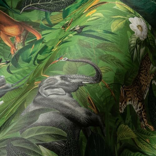 A.S. Création Dschungeltapete Grün Braun PintWalls 387241 Vliestapete Tapete Dschungel Tiere 10,05x0,53m Made in Germany