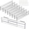 FAMKEEP 8 Pezzi Divisori per Cassetti Regolabili,Cassetti in Plastica Trasparente Separatori,Divisori per Cassetti,Organizer Armadio o Desktop per Bagno,Comò, Cucina o Trucco Conservazione