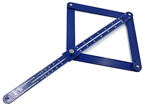 OUSIKA Winkelmesser Holzbearbeitung Modell Fliesen Holz Lineal DIY Multi-Winkel Ecke Winkel Finder Holzbearbeitung Gadget Tiefenmessung Winkellehre (Size : 380mm)