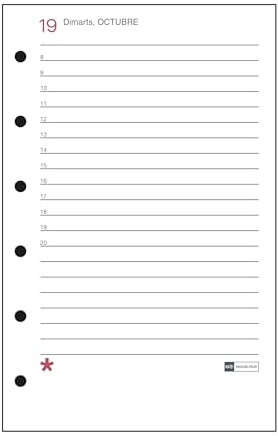 Miquelrius - Nachfüllpack Jahresplaner 2024 Integral, Tagesansicht, Caddy-Größe 80 x 120 mm, Katalanisch, Portugiesisch und Englisch