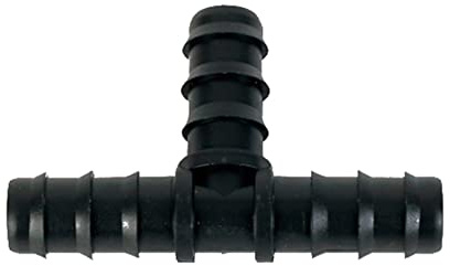 Conector Te de Goteo - Accesorios de Riego por Goteo - Ideal para Empalmar Tuberías de Riego de Goteo de 16 mm - Resistente a los Rayos UV - Con Sistema de Dientes de Agarre – Dripalia 100 UNIDADES