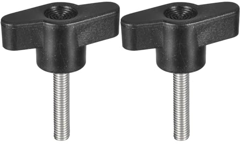 QUARKZMAN 2 Stück Klemmschraubenknopf, M5 x 25mm 304 Edelstahl T-förmige Daumenschrauben Griff für schnellen Austausch des Handfestziehknopfs