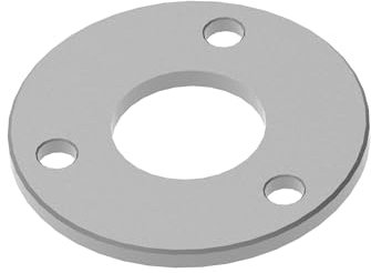 Sellon24® Edelstahl Bodenplatte Bodenflansch Pfosten Ø 42,4 mm Platte 100 mm Ronde V2A geschliffen Bodenflansch zum Schweißen Schweissen Befestigungsplatte Pfostenanker Geländer Balkon 100x42x6-S