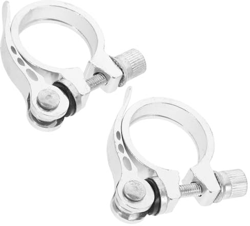 Toddmomy 6 Stk returen retainer fahrrad accessoires fahrradschlosd renn Fahrrad Sattelklemme Sattelstützenklemme heimtrainer fahrrad Legierung Sitzklemme Verstreute Perlen Fahrradsitz Weiß